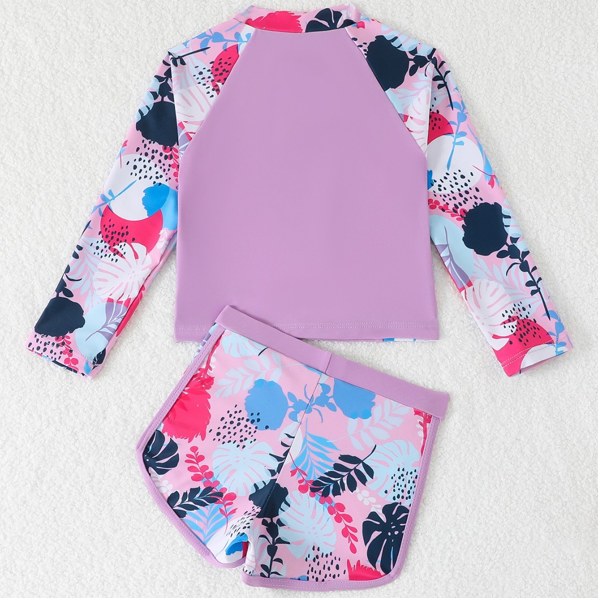 Girls Leaf Print 2 Piece Rash  - Rash Guard review and price