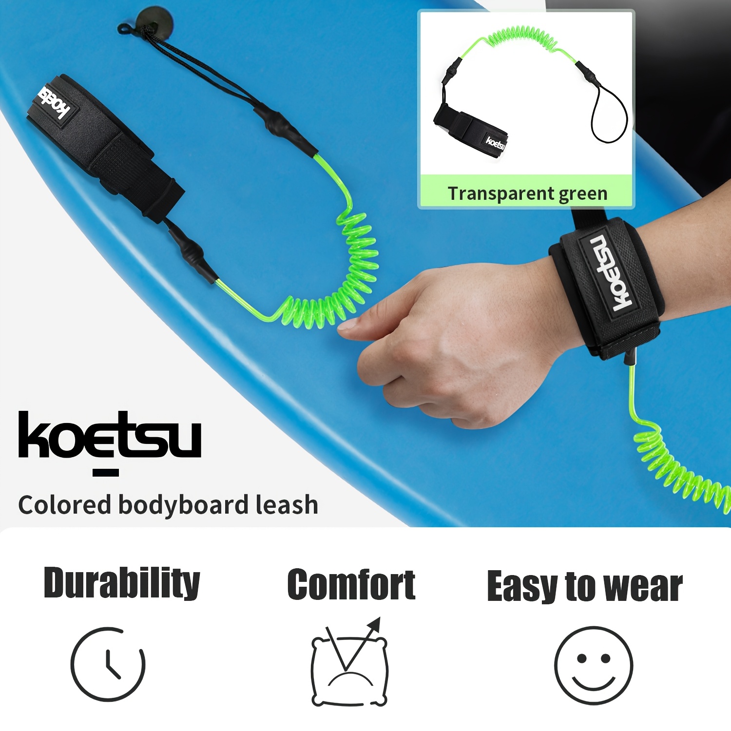 KOETSU Bodyboard Leash, 5mm TP - Surfboard Leash review and price