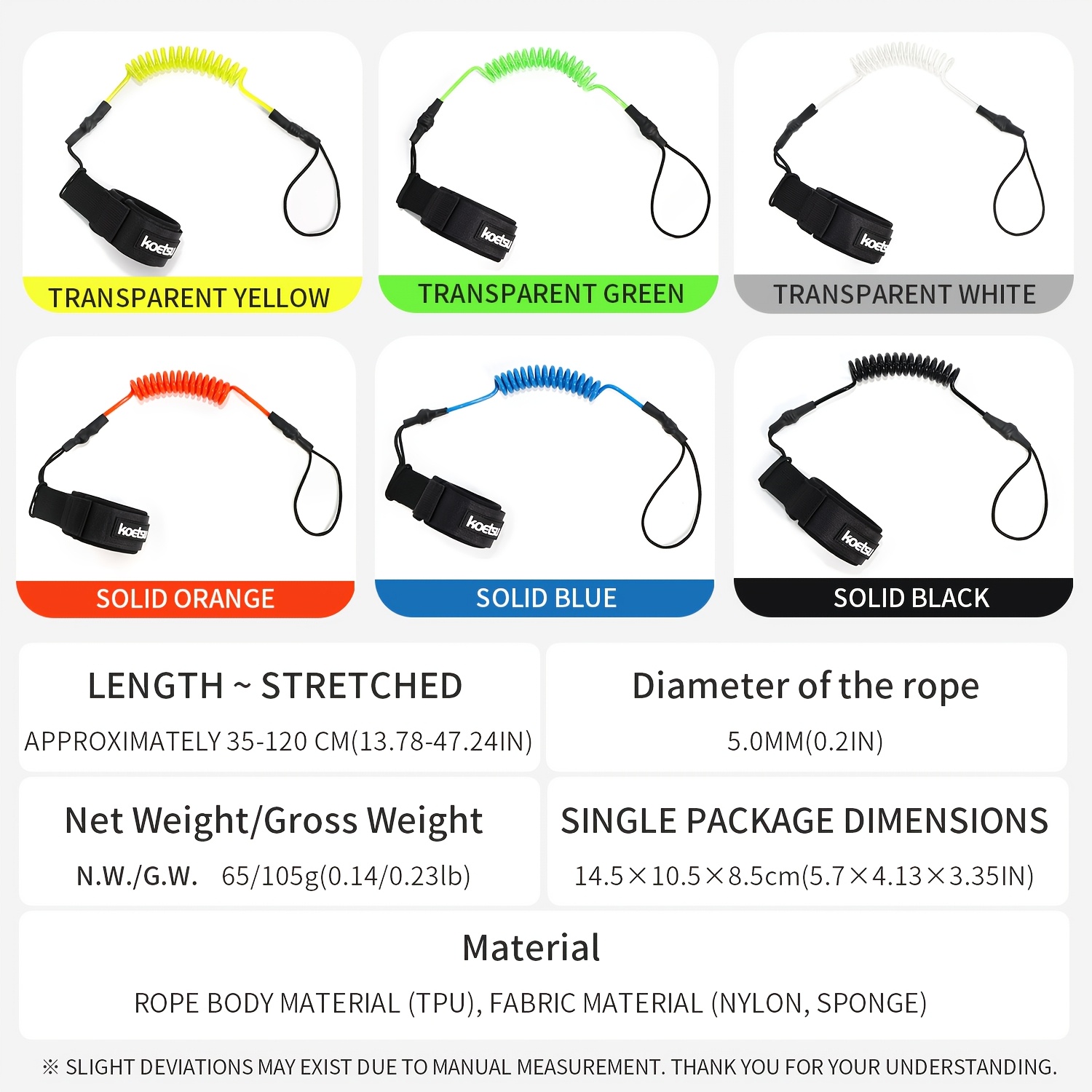 KOETSU Bodyboard Leash, 5mm TP - Surfboard Leash review and price