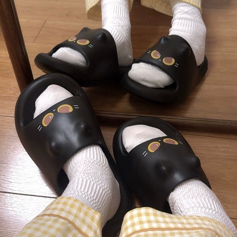 New Cute 3D Black Cat Paw Slid - Water Shoes review and price