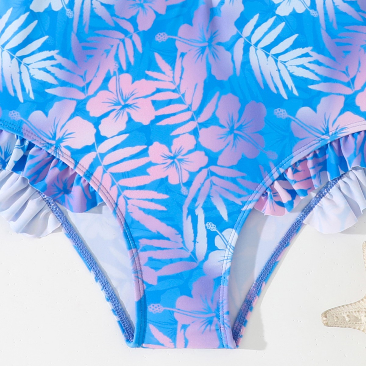 Girls Gradient Hibiscus Print  - Rash Guard review and price